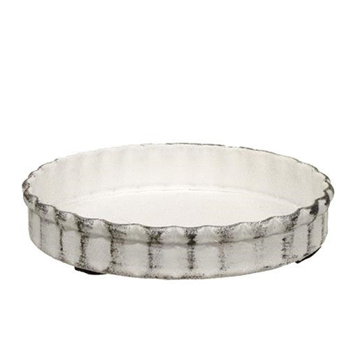 Shabby Chic Fluted Candle Pan 3"