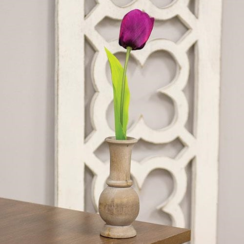Wooden Tapered Vase 6.5"