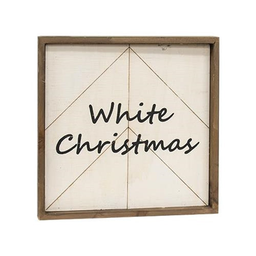 Snow Much Love/White Christmas Reversible Woodburned Sign