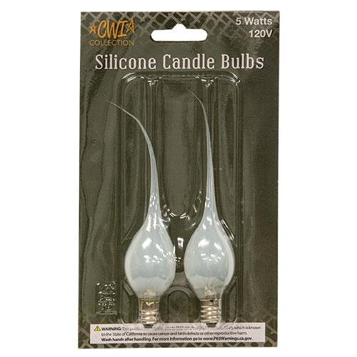 5W Clear Silicone  Bulbs 2/Pkg