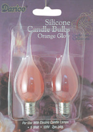 2/pk Orange Silicone Light Bulbs 5W