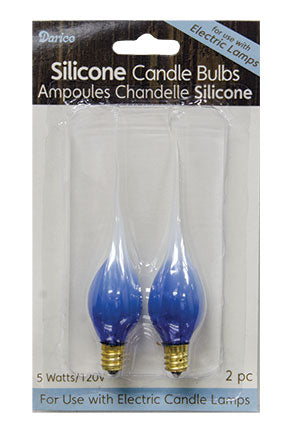 2/pk Blue Silicone Light Bulbs 5W
