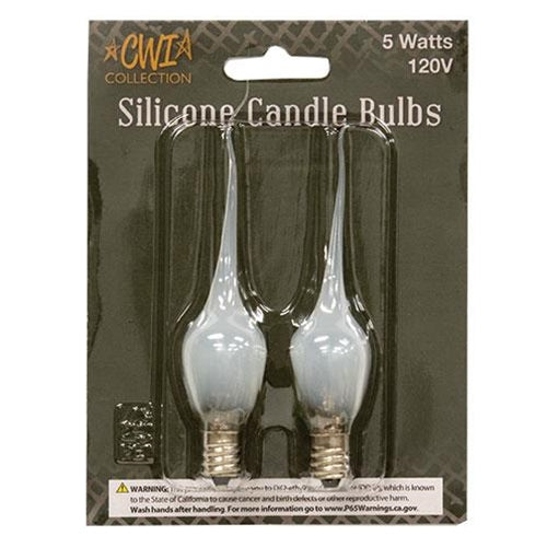 2/pk Silicone Candle Bulbs 5W
