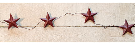 Burgundy Star Garland 60"