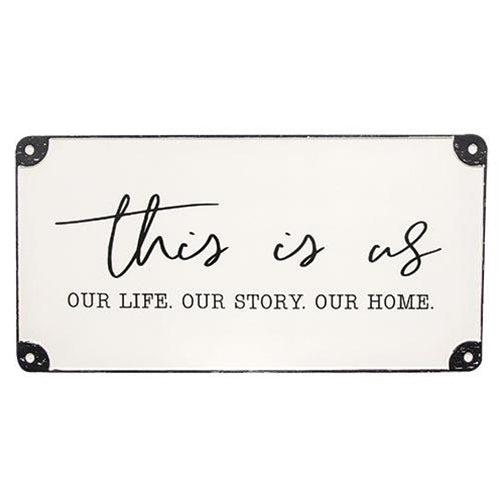 This Is Us Distressed Metal Sign