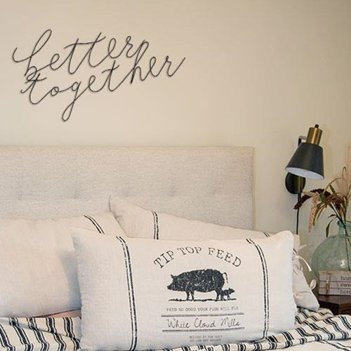 Better Together Wire Script Wall Words