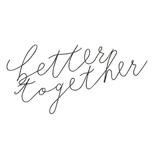 Better Together Wire Script Wall Words