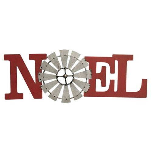 Noel Windmill Metal Plaque