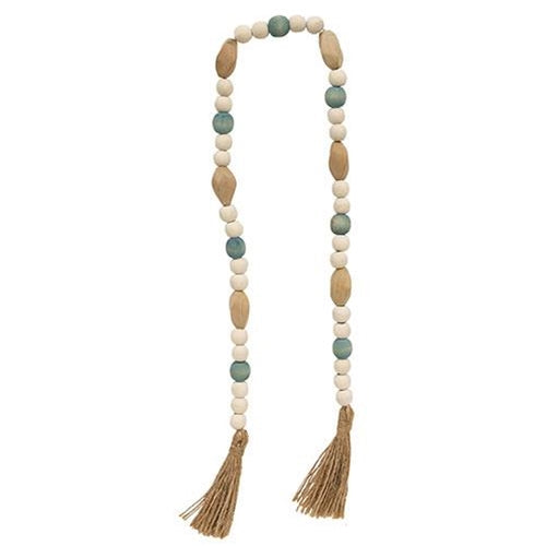 Turquoise Wave Beaded Garland 36"