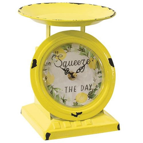Vintage Squeeze The Day Lemon Old Town Scale Clock