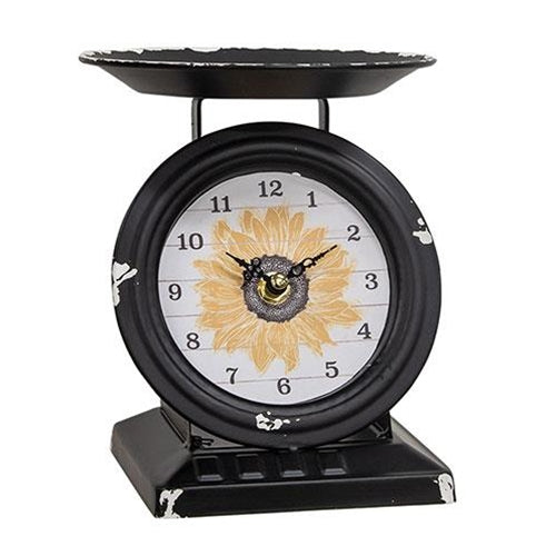 Vintage Sunflower Old Town Scale Clock