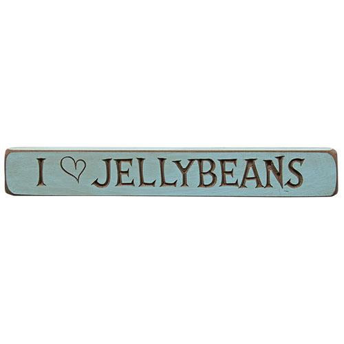 I Heart Jellybeans Engraved Block 12"