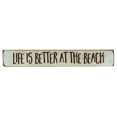 Life is Better at the Beach Engraved Block 12"