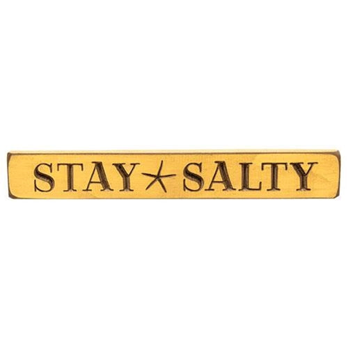 Stay Salty Engraved Block 12"