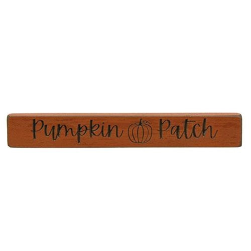 Pumpkin Patch w/Pumpkin Engraved Block 12"