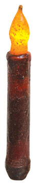 Burnt Burgundy 6" LED Taper