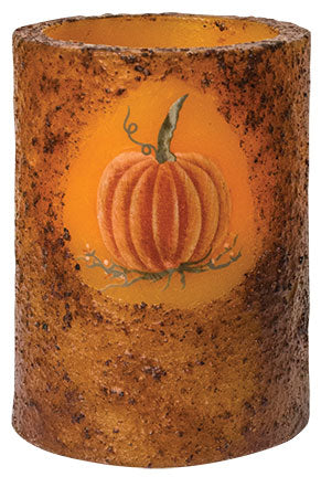 Pumpkin Timer Pillar Burnt Mustard