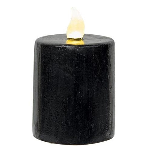 Black Gloss Pillar Candle 2.5" x 4"