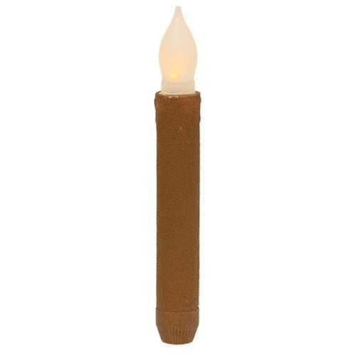 Textured 6" LED Taper Mustard