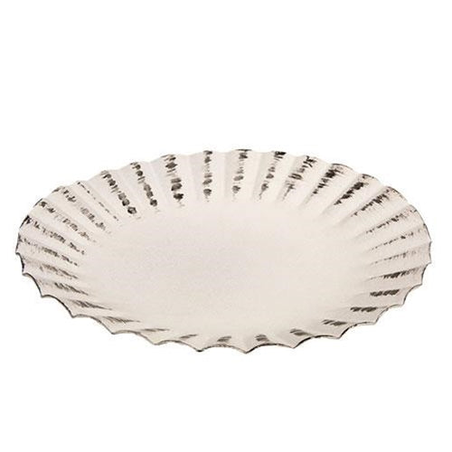 Shabby Chic Fluted Candle Pan 3.5"