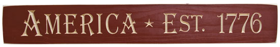 America 1776 Engraved Sign