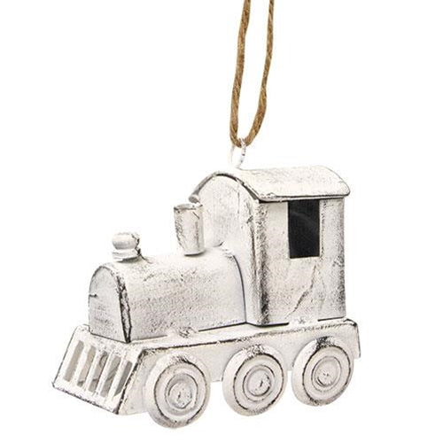 Shabby Chic Metal Train Ornament