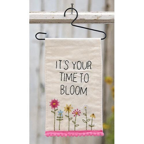 It's Your Time To Bloom Mini Fabric Hanging