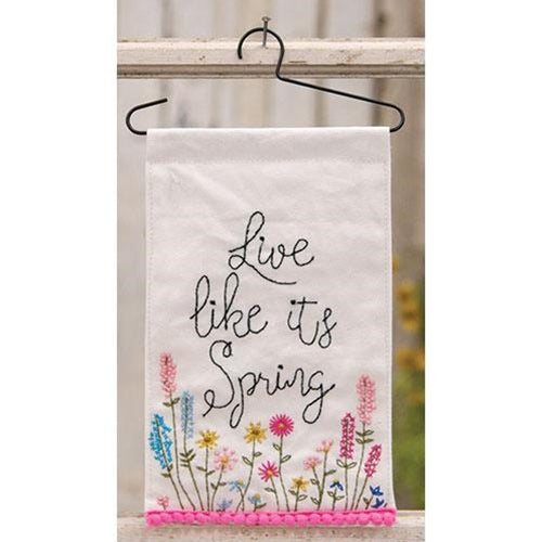 Live Like It's Spring Mini Fabric Hanging
