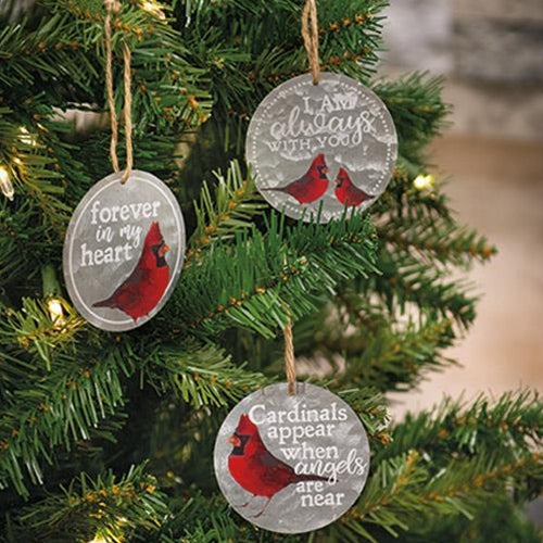 3/Set Always With You Cardinal Ornaments
