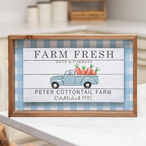 Farm Fresh Eggs & Carrots Shadowbox Sign