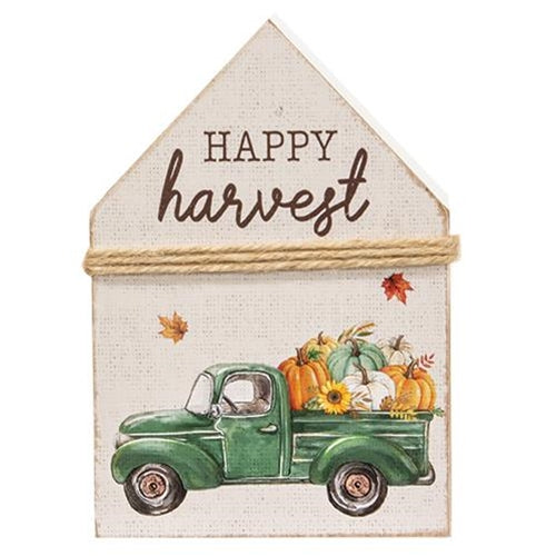 Happy Harvest Chunky House Sitter w/Pumpkin Truck