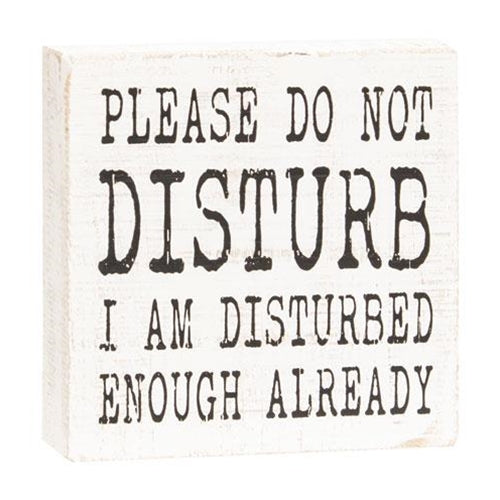 Please Do Not Disturb Wood Box Sign