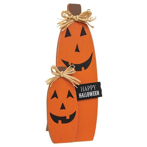 Happy Halloween Jack O Lantern Wood Easel