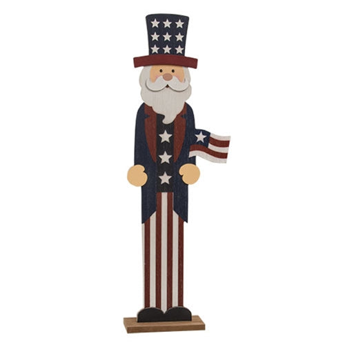 Patriotic Uncle Sam Wooden Stand