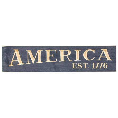 America Est. 1776 Engraved Sign Olde Navy 24"