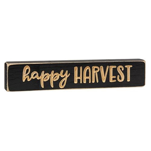 Happy Harvest Engraved Block 9"