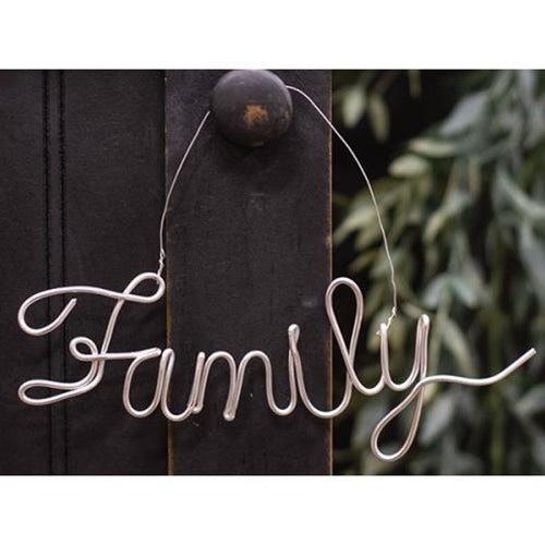 Family Script Metal Ornament