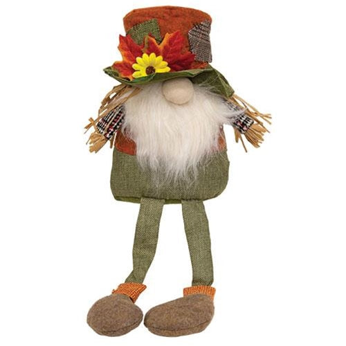 *Dangle Leg Plush Scarecrow Gnome