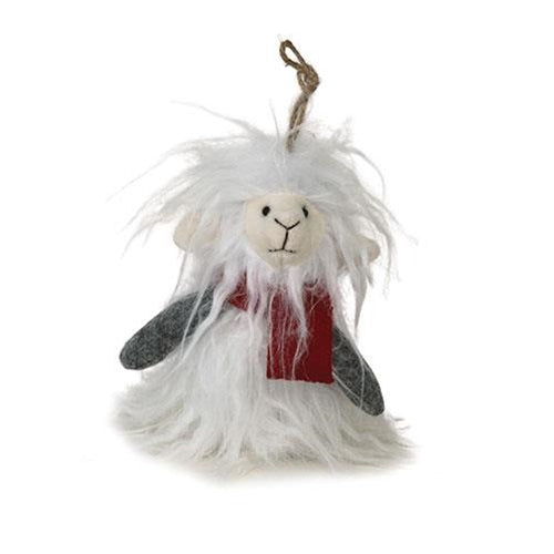 Plush Furry Llama Ornament