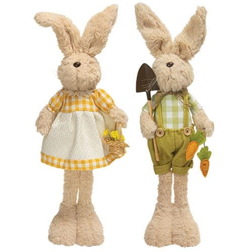 Standing Mr & Mrs. Garden Bunny 2 Asstd.