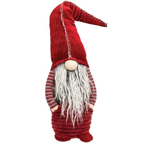 Tall Standing Red Sparkle Seam Gnome