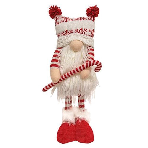 Candy Cane Standing Gnome