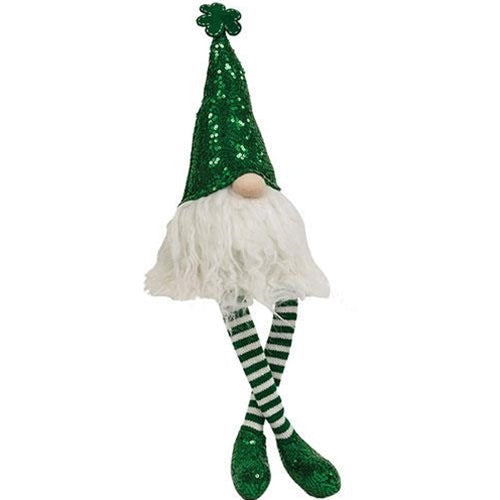 *St. Patrick's Day Sequin Dangle Leg Gnome