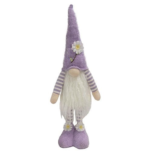 Purple Daisy Standing Gnome