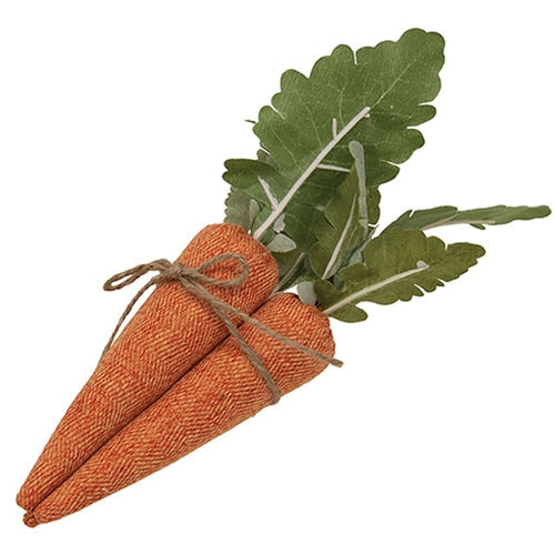 3/Set Herringbone Orange Fabric Carrots