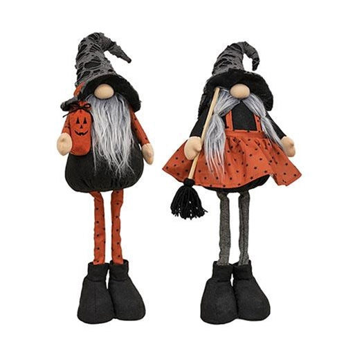 Mr. & Mrs. Halloween Star Standing Gnome 2 Asstd.