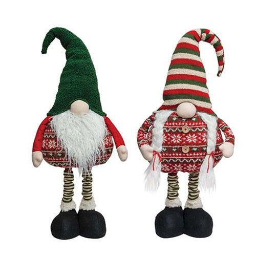 Mr. or Mrs. Nordic Christmas Sweater Extendable Gnome 2 Asstd.