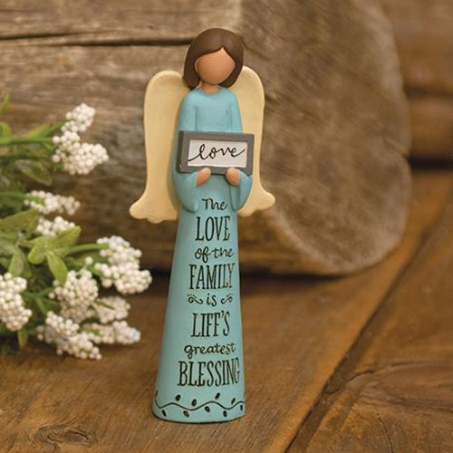 The Love of the Family Resin Angel