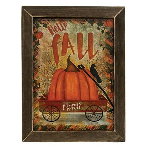 Pumpkin Patch Fall Wagon Framed Print
