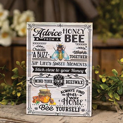 Advice From a Honey Bee Easel Sign